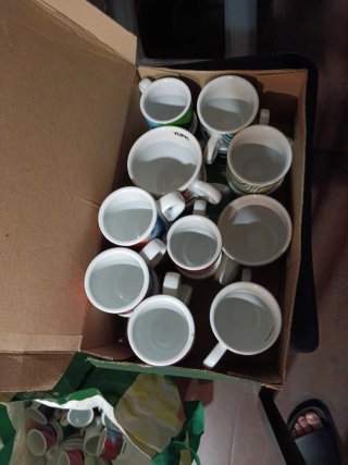 Tazas de café de cerámica multicolor