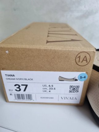 VIVAIA Tiana Ballerine Cream/Nero