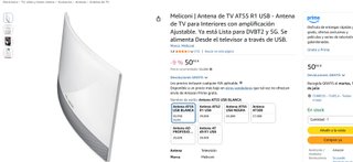 Antena TV Interior Amplificada Meliconi AT55