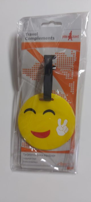 Pack 2 etiquetas de viaje emoji John Travel
