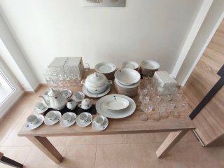 Vajilla Porcelana Royal Kent Azul/Blanco