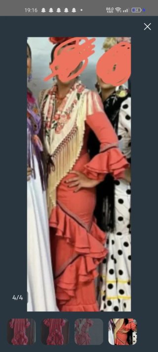 Traje Flamenca Talla 36 Volantes