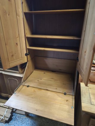 Escritorio secreter de madera grande IKEA