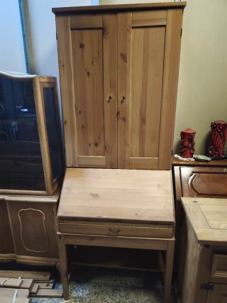 Escritorio secreter de madera grande IKEA