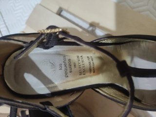 Zapatos de raso marrones