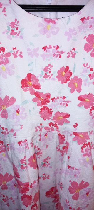 Vestido niña flores rosas