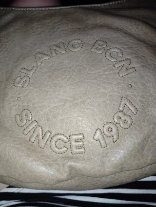 Bandolera Slang BCN Since 1987 Beige 22cmx26
