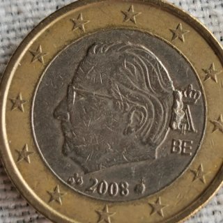 Moneda Bélgica con exceso de metal