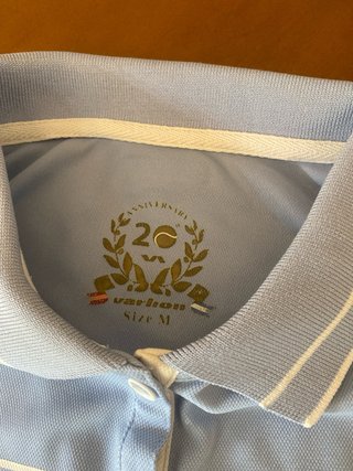 Camiseta Polo Azul y Blanco de paddle/tenis
