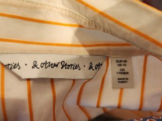 Blusa rayas naranja y blanco