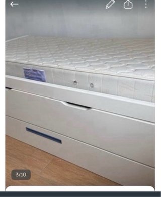 Cama nido blanca con tres camas
