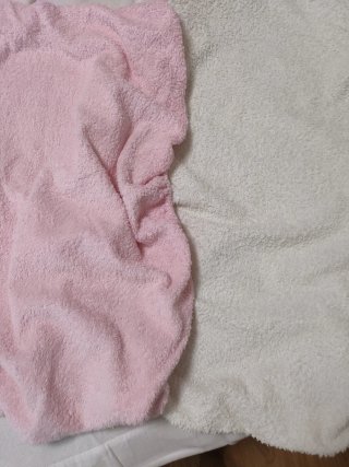 Pack de 2 fundas cambiador de rizo bebé rosa/crema