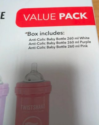 Pack 3 Biberones Twistshake 260ml