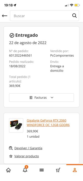 Gigabyte RTX 2060 12GB Tarjeta Gráfica