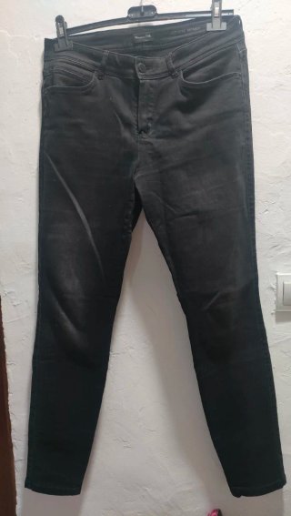 Pantalón Massimo Dutti Mujer Negro Skinny