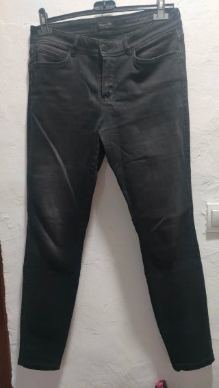 Pantalón Massimo Dutti Mujer Negro Skinny
