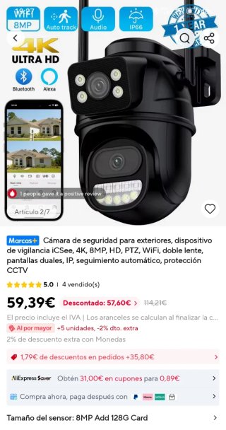 Cámara Vigilancia ICSEE PTZ