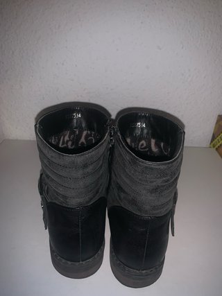 Botines negros de tacón bajo, talla 37. Muy cómodo
