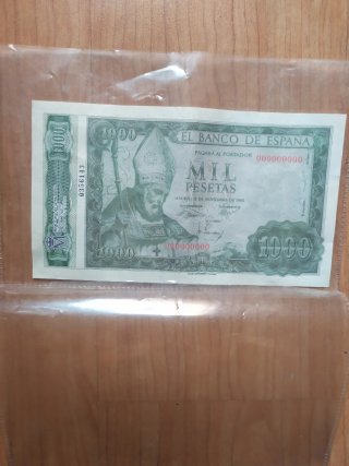 Billete 1000 Pesetas 1965 Original