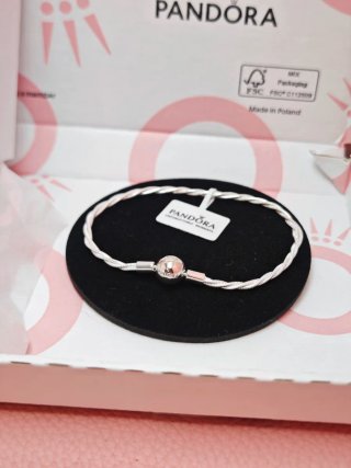 Pulsera Pandora trenzada plata 21 cm Caja Original