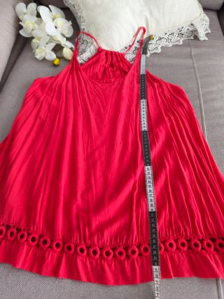 Blusa italiana fluida roja talla única