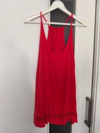 Blusa italiana fluida roja talla única