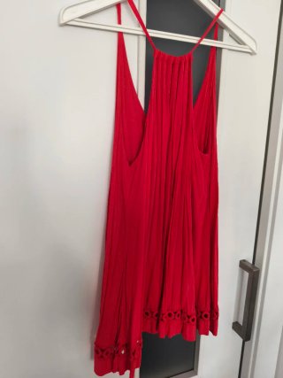 Blusa italiana fluida roja talla única