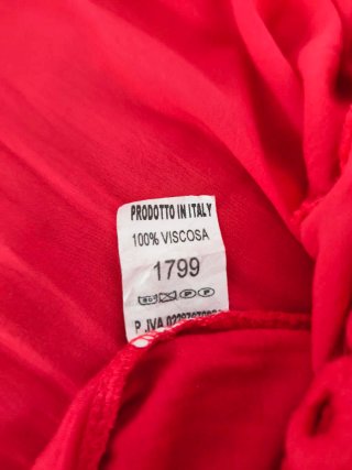 Blusa italiana fluida roja talla única