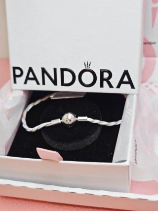 Pulsera Pandora 21 cm Plata Trenzada