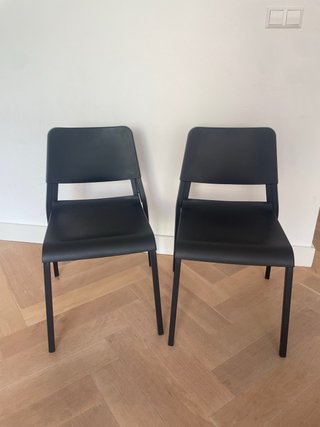 Juego de 2 Sillas Negras Ikea