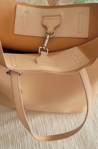 Bolso shopper Adolfo Dominguez rosa nude