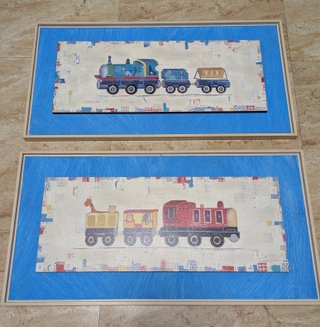 2 Cuadros Infantiles Trenes
