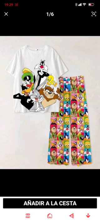 Pijama Verano Looney Tunes Talla 3XL