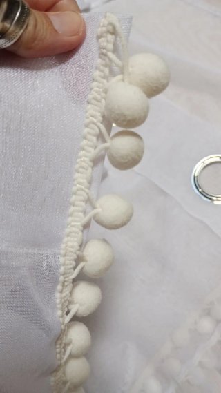 Cortinas Visillos con pompones