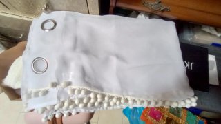 Cortinas Visillos con pompones