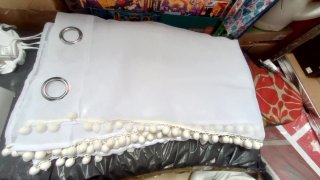 Cortinas Visillos con pompones