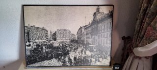 Cuadro Vintage Grabado Puerta del Sol