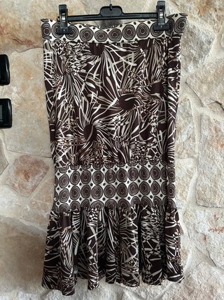 Gonna vintage fantasia marrone - Tg L