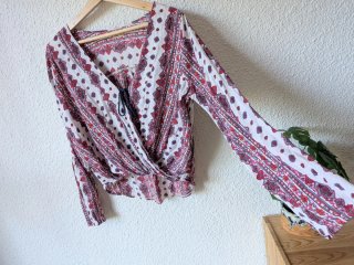 Blusa Hollister Boho Estampada Talla M