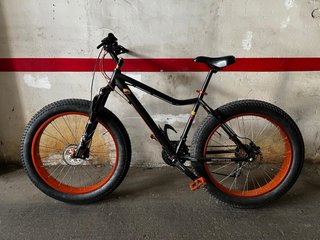 Bicicleta Cheetah Fat Bike Negra/Naranja