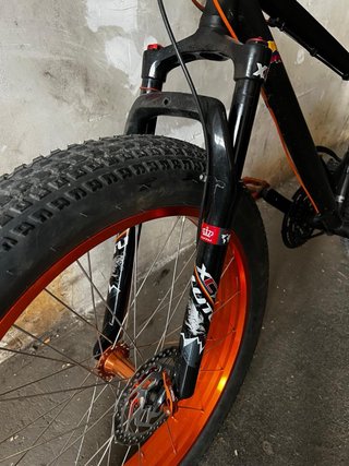 Bicicleta Cheetah Fat Bike Negra/Naranja