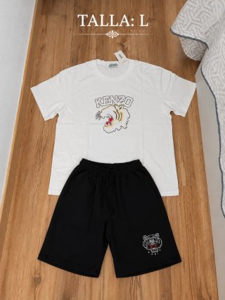 Conjunto  Talla L Blanco y Negro