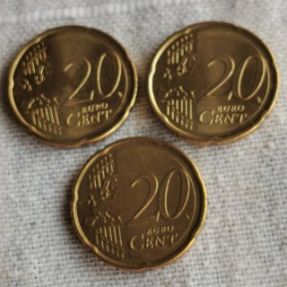 3 Monedas 20 cts España Cervantes 2017-2019