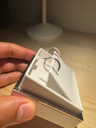 Orecchini Lucciole Oro Bianco 18k pesa 1,5 grami