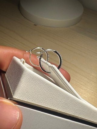 Orecchini Lucciole Oro Bianco 18k pesa 1,5 grami