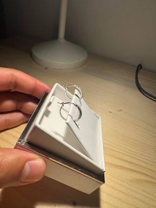 Orecchini Lucciole Oro Bianco 18k pesa 1,5 grami