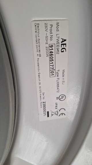 Lavasecadora AEG 7000 Series 9kg/6kg 1400rpm nueva