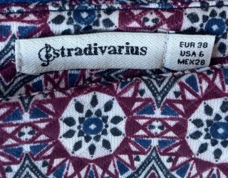 Falda recta estampada Stradivarius