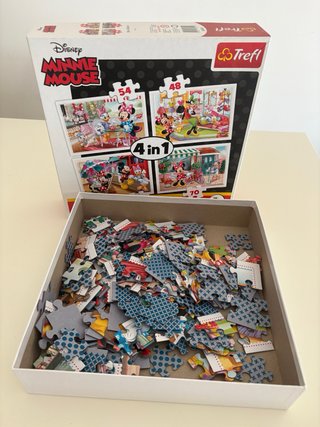 Caja 4 Puzzles Minnie Mouse Disney Trefl