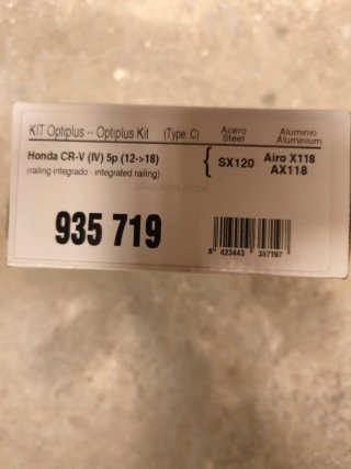 Kit Barras Techo Cruz Honda CR-V (IV) 5p